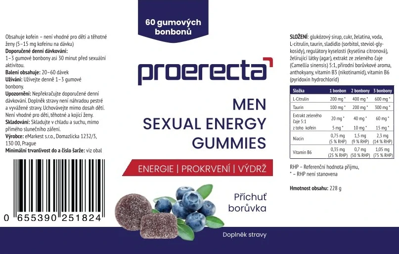 Proerecta Gummies | 360 ks (6 bal.)