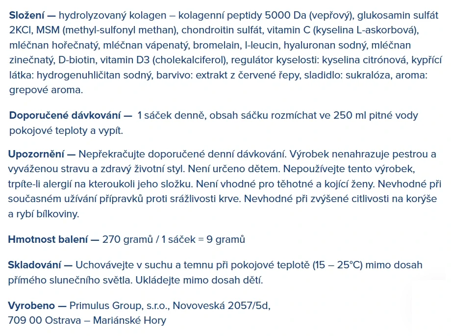 Kloubus - kloubní výživa | 30 sáčků (1 bal.)